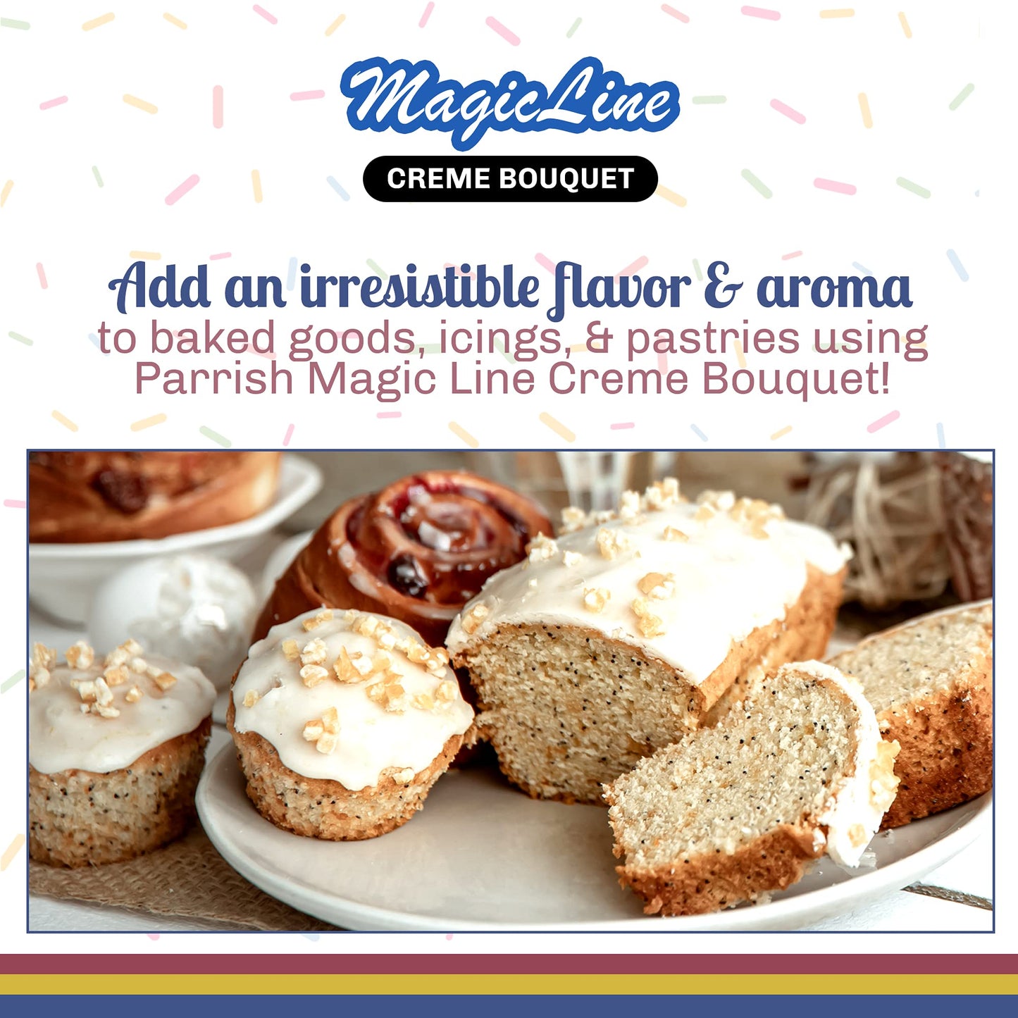 Magic Line Creme Bouquet Flavoring Oil For Baking - Replaces Vanilla Flavor Extracts (32 Ounces)