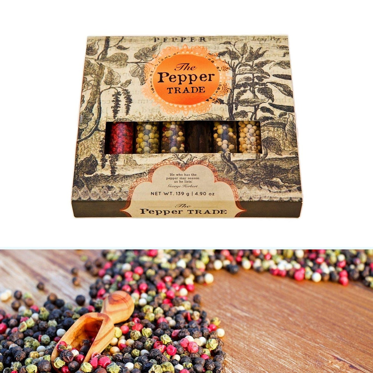 Eat.art Gourmet Peppercorn Blend Collection, 8 Pack Sampler Spice Gift Set for Grinders