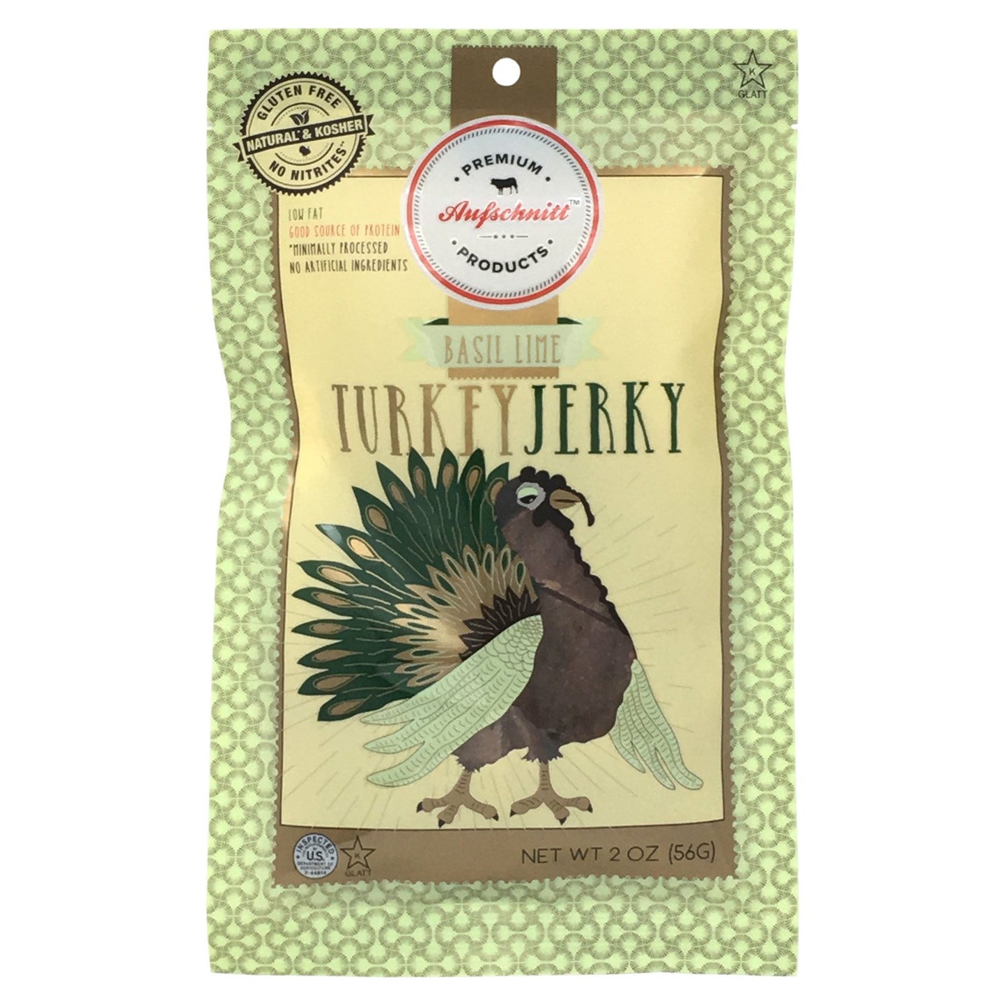 Aufschnitt Turkey Jerky 12 Variety Packs Of 2 Oz Each  Star-K Certified Glatt Kosher  Gluten Free No Nitrites  Responsibly Sourc