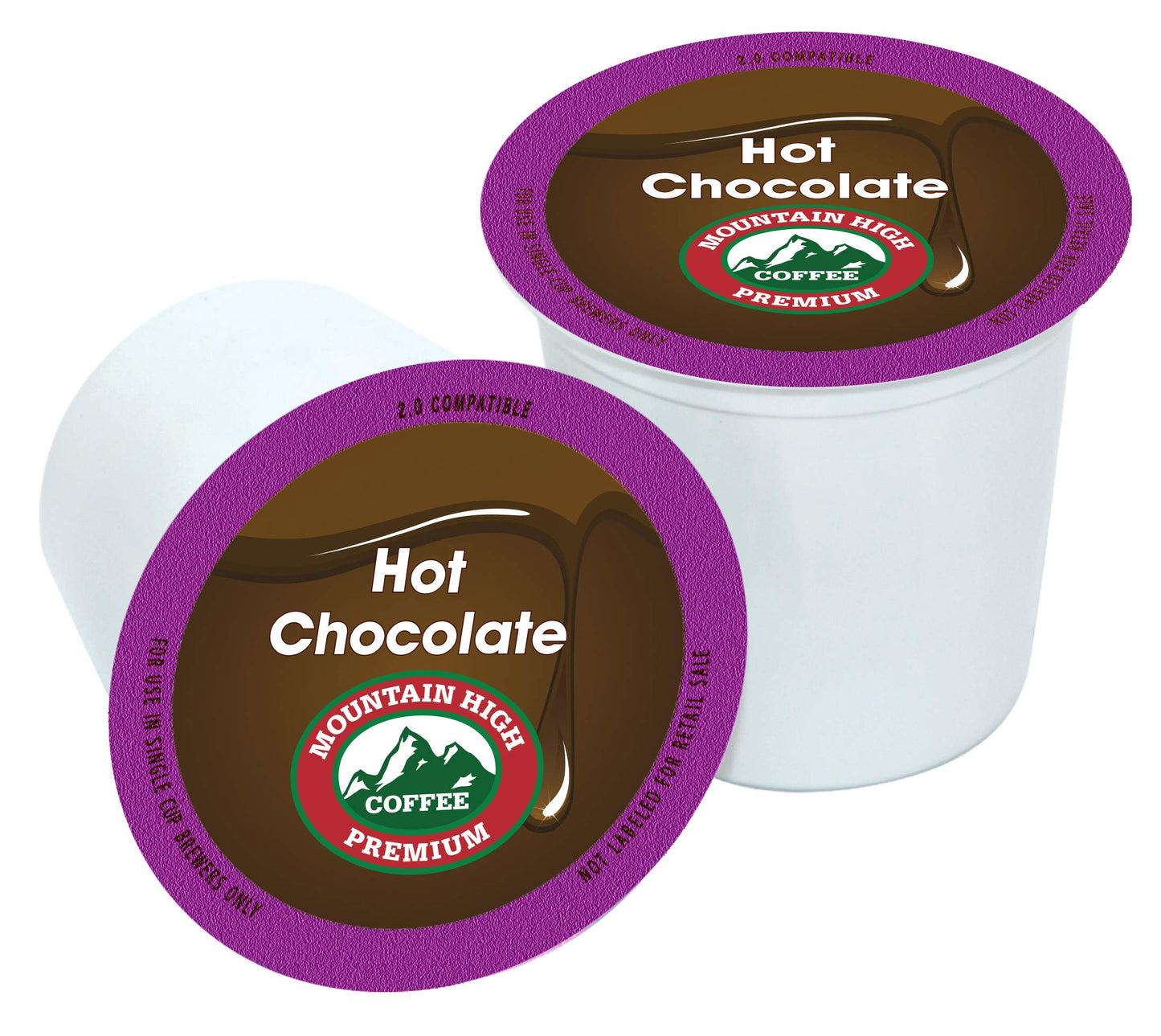 Mountain High All Natural Hot Chocolate - 2.0 Compatible Single Serve Cups (Milk Chocolate  60)