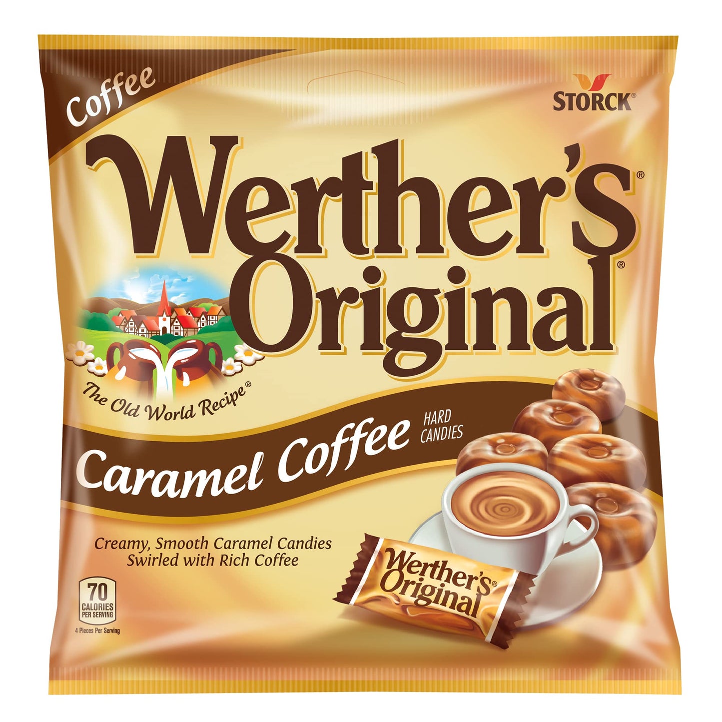Werther'S Original Hard Caramel Coffee Candy, 5.5 Oz Bags (Pack Of 12)