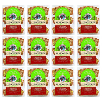 Almondina Almond Cookies, Almonduo Flavor, Roasted Almonds and Pistachios, Non-Dairy and Kosher Thin Cookies, Toasted with Natur