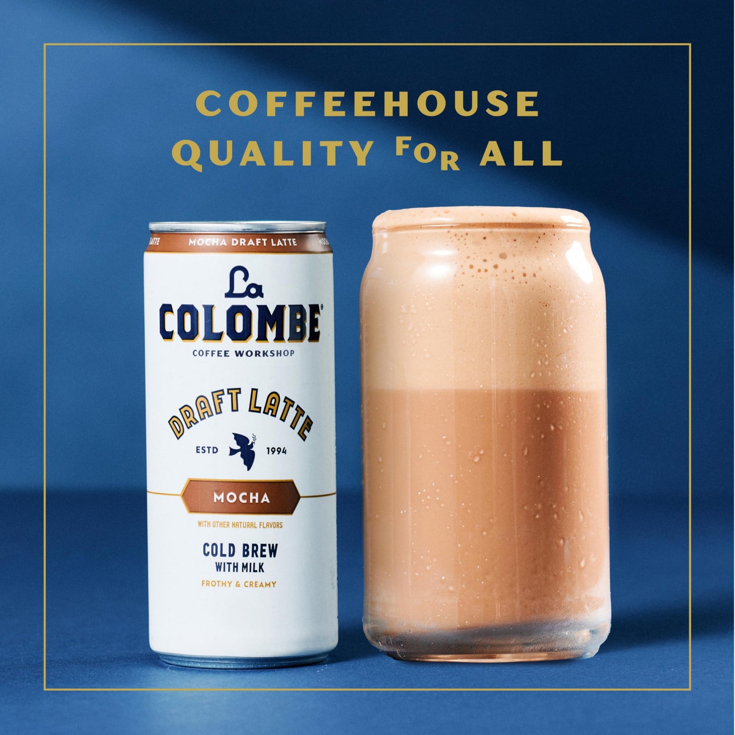 La Colombe Mocha Draft Latte, Cold Brew Coffee, 11 fl oz Cans, Pack of 12
