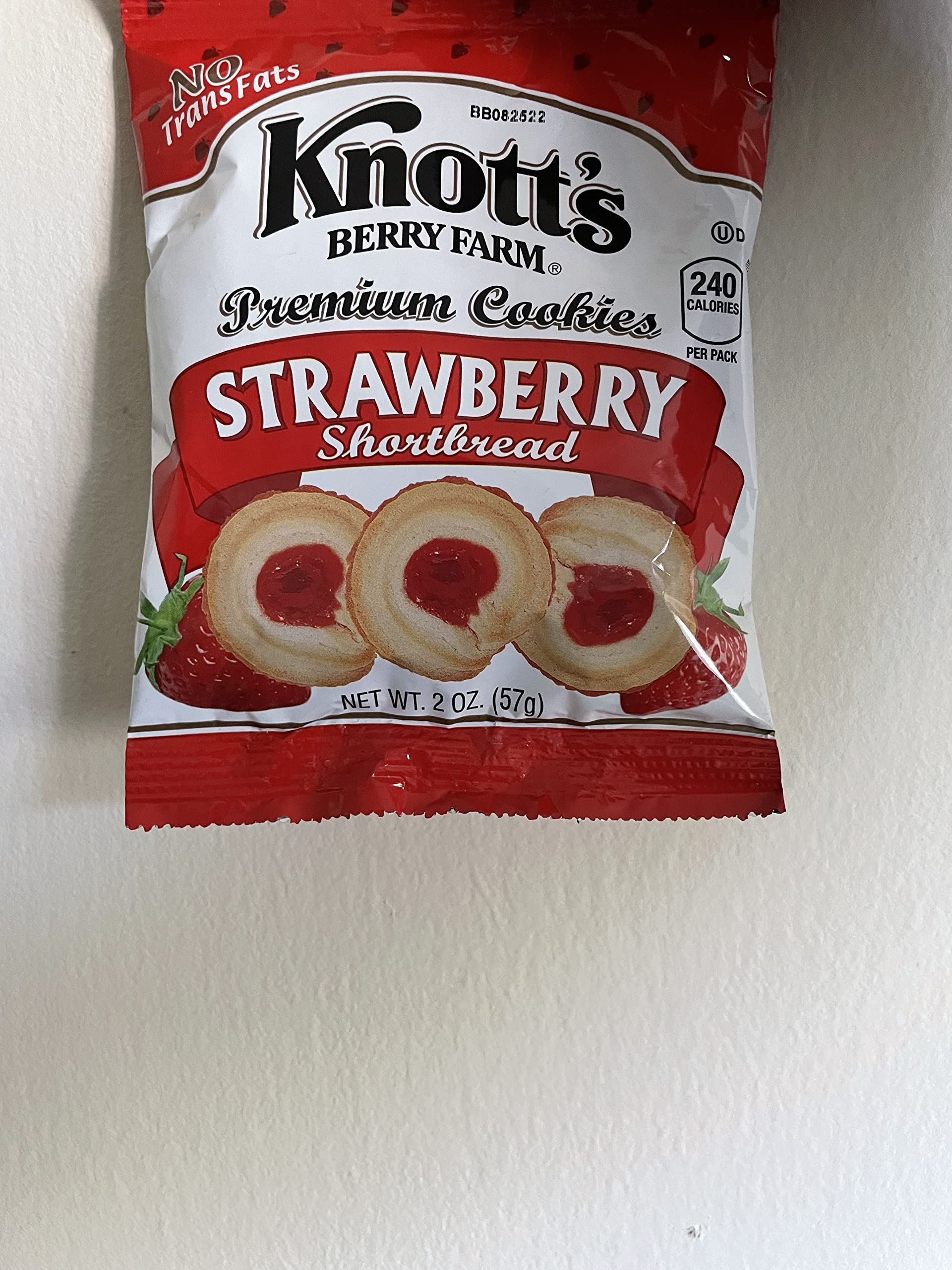 Knott'S Berry Farm Strawberry Shortbread Cookies, 2 Oz (Pack Of 12)