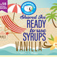 Hypothermias Vanilla Ready To Use Gallon (128 Fl. Oz) Hawaiian Snow Cone Flavors Syrup - Shaved Ice, 100% Pure Cane Sugar