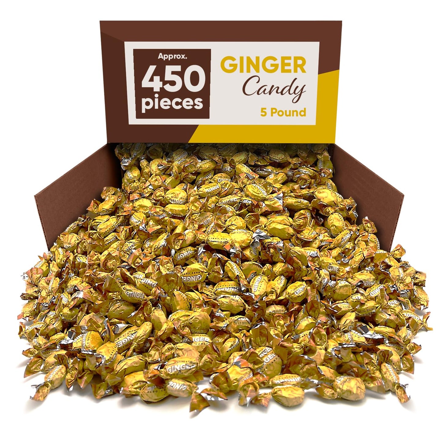 Ginger Candy For Nausea 5 Pounds Of Approx 450 Ginger Hard Candy Individually Wrapped