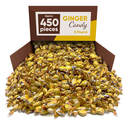 Ginger Candy For Nausea 5 Pounds Of Approx 450 Ginger Hard Candy Individually Wrapped