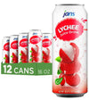 Lychee Juice with Pulp, 16.9 oz (Bulk Pack of 12) by JANS | 100% Pure Lychee Juice Drink | NO Sugar Added, NOT From Concentrate,