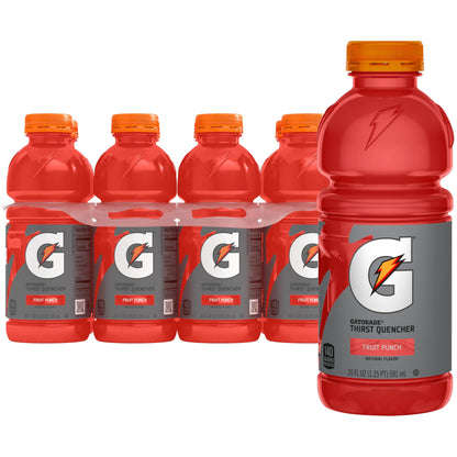 Gatorade Fruit Punch Thirst Quencher, 20 Fl Oz Bottles, 8 Pack