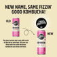 Liquid Remedy Kombucha Sugar Free Organic Drink, Low Calorie, Probiotic Like Tea for Gut Health - Raspberry Lemonade - 12 Fl Oz