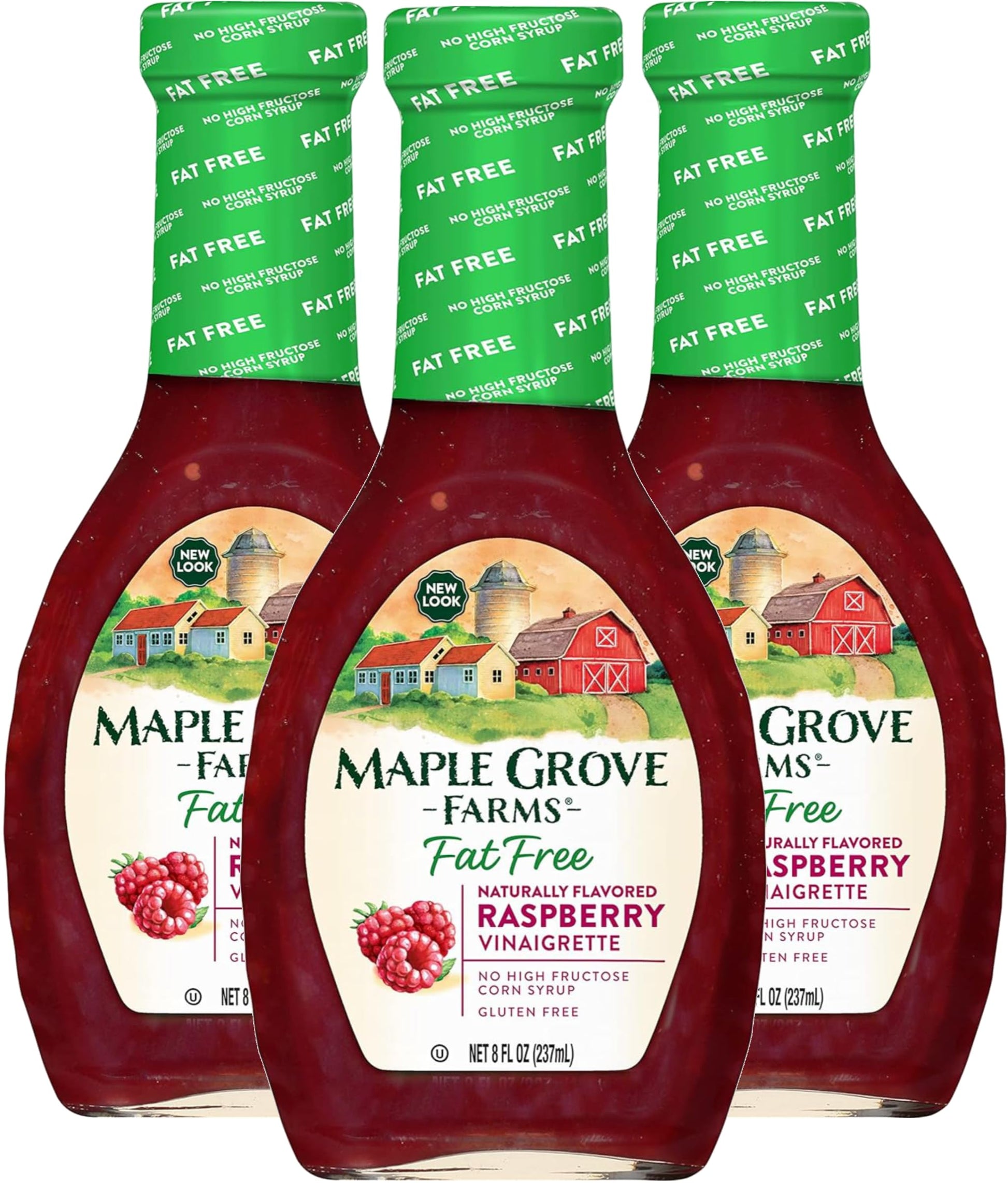 Maple Grove Farms Dressing Raspberry Vinaigrette Fat Free 8.0 Oz(Pack Of 3)