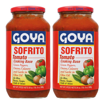 Sofrito Tomato Cooking Paste by Goya, Tomato Cooking Base with Green Peppers, Onion, Cilantro, Garlic, and Olive Oil, Latino Sea