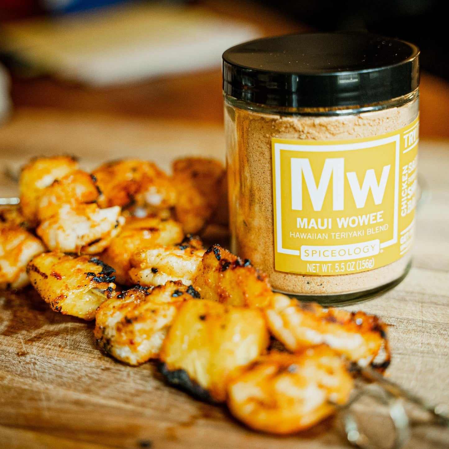 Spiceology - Maui Wowee - Hawaiian Teriyaki Seasoning - Hawaiian Bbq Rub Spices And Seasonings - Add Flavor To Chicken, Ramen, Salmon, Pork, Tofu, Shrimp, Bacon, Steak - 5.5 Oz