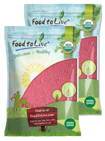 Food to Live Organic Cranberry Powder, 16 Pounds - Non-GMO, Unsulfured, Raw, Dried Fruit, Vegan, Bulk, Great for Juices, Smoothi