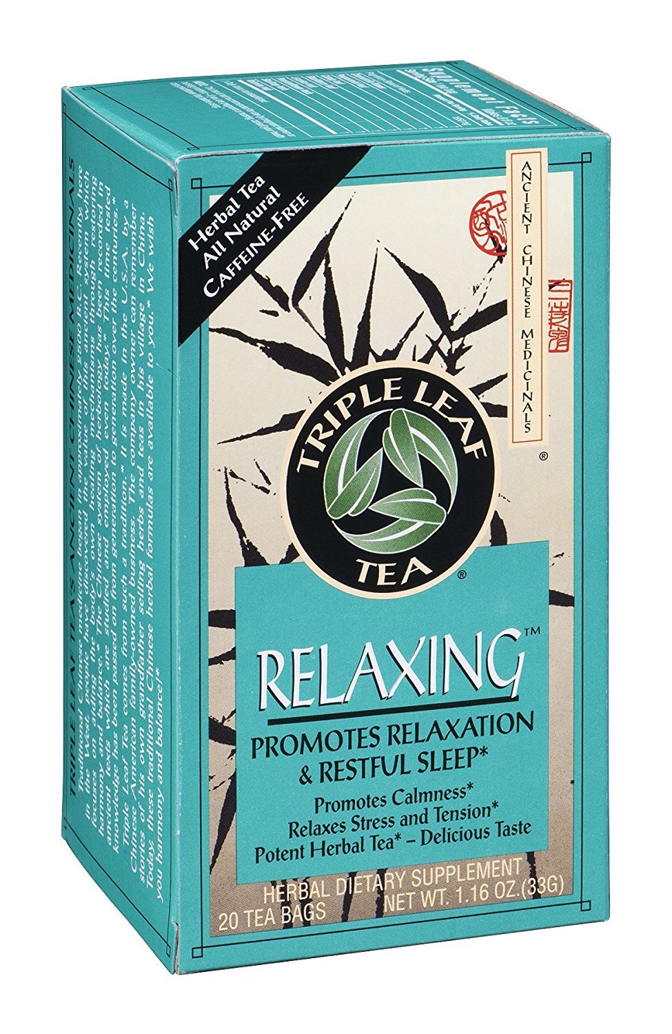 Triple Leaf Tea Relaxing Herbal Tea  20 Tea Bags per Box (Pack of 3 Boxes)