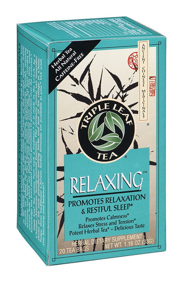 Triple Leaf Tea Relaxing Herbal Tea  20 Tea Bags per Box (Pack of 3 Boxes)