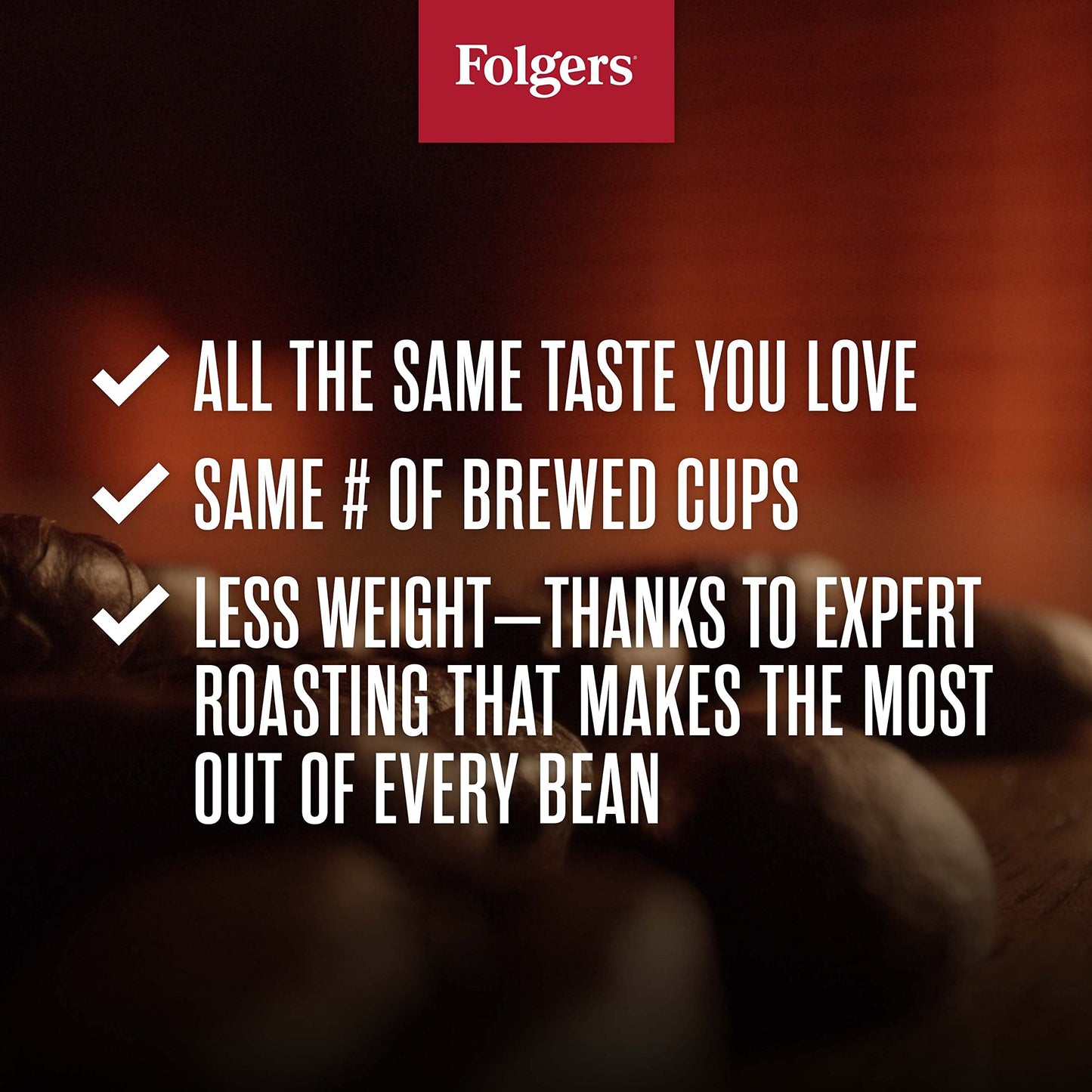 Folgers Decaf Coffee, Ground Coffee, Classic Medium Roast, 19.2 Ounce Canister