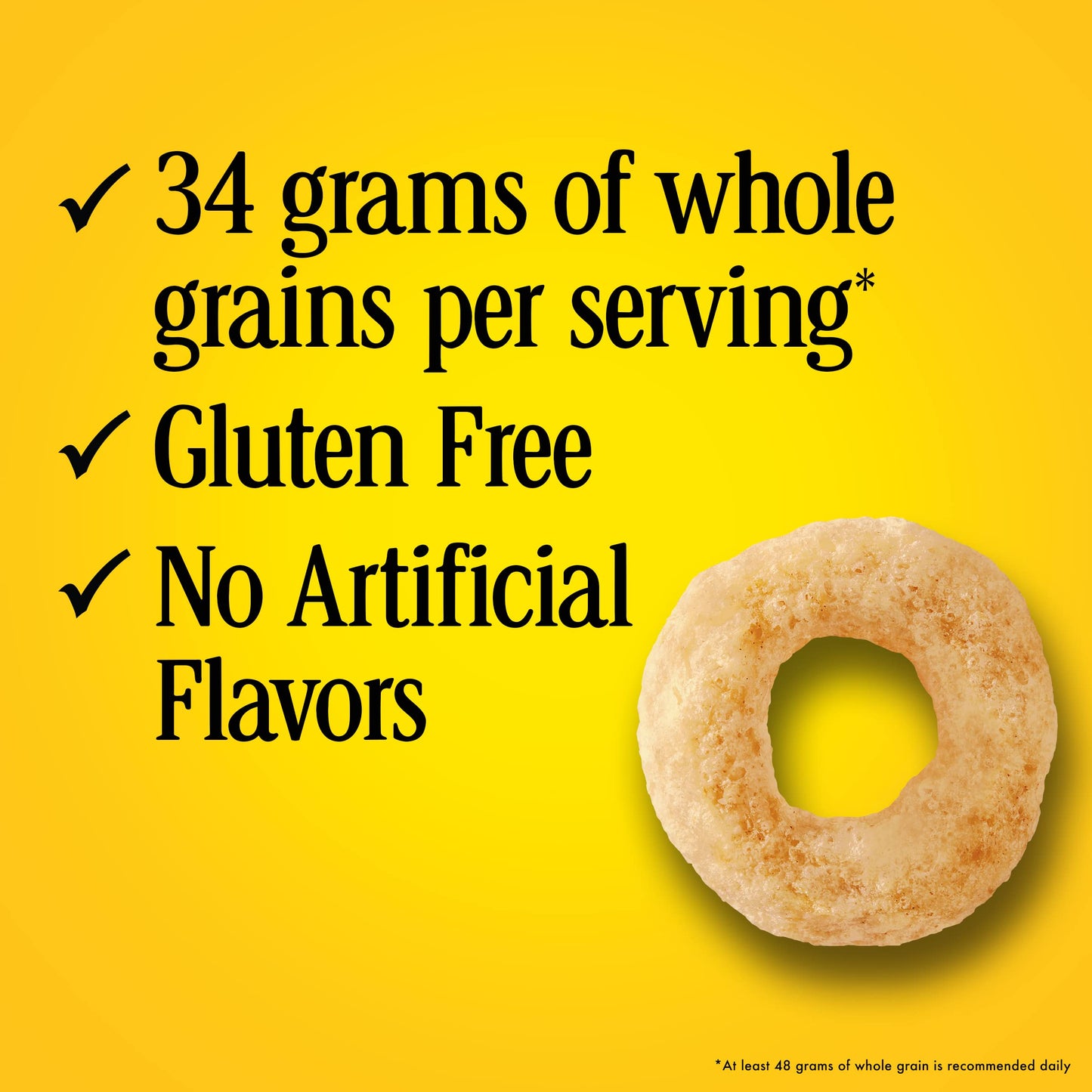 Cheerios Whole Grain Oats Gluten-Free Breakfast Cereal, 2.2 oz Pouch (Pack of 5)