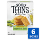 Good Thins Jalapeo & Lime Corn & Rice Snacks Gluten Free Crackers, 6 - 3.5 Oz Boxes