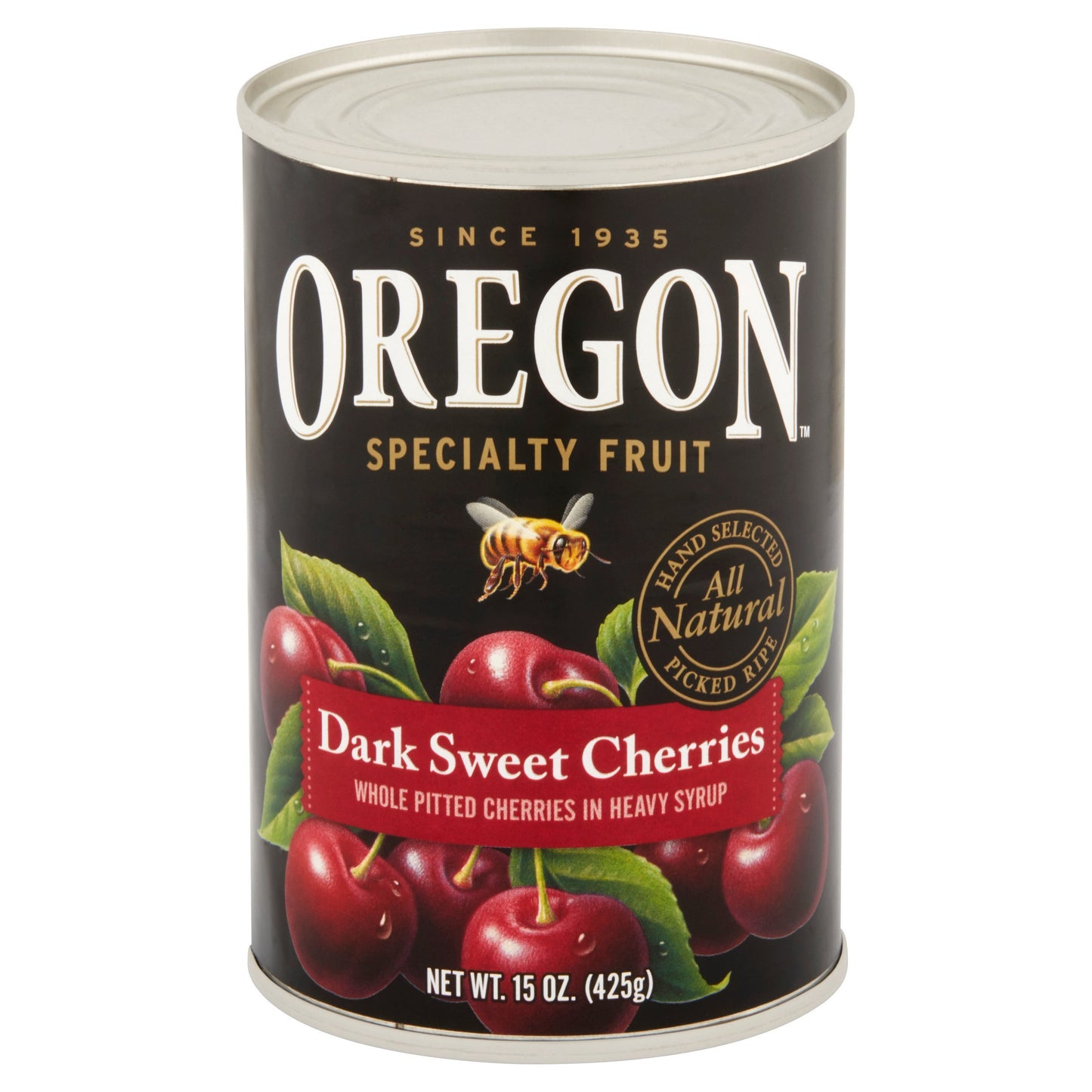 Oregon Fruit Products Pitted Dark Sweet Cherries in Heavy Syrup -- 15 oz (Pack of 2)