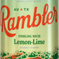 RAMBLER Lemon-Lime Sparkling Water, 12-Ounce Cans, Pack of 24, Texas Limestone Filtered