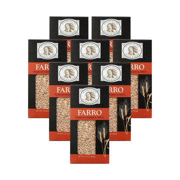 Cucina & Amore Pearled Farro from Italy 17.6 oz (Pack of 8) | Non-GMO, Whole Grain, High in Fiber, Vegan, Kosher| Perfect for So