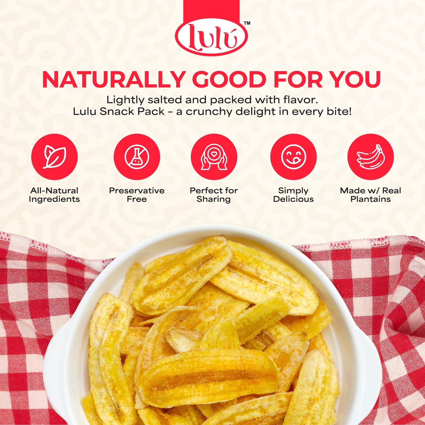 LULU Plantain Chips Variety Pack, Lightly Salted, 12 Count (6 Lemon, 4 Salted, 2 Sweet)