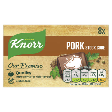 Knorr Pork Stock Cubes 8 Pack 50g