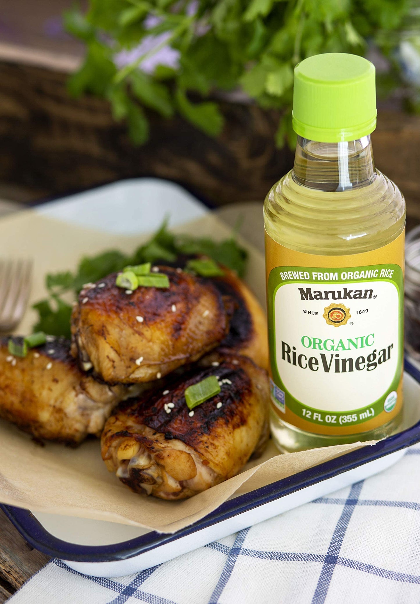 Marukan Organic Unseasoned Rice Vinegar, Pack of 2, 128 Fl Oz Total