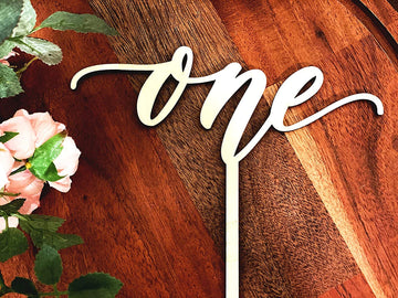 Cake Topper One Year Old One Cake Topper -Rustic Wood Cake Topper First Birthday Cake Topper - 1St Birthday - Smash Cake Topper