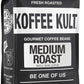 Koffee Kult Medium Roast Whole Bean Coffee- 32Oz, Premium Arabica Beans, Balanced Cup Profile, Drum Roasting, Espresso Machine C