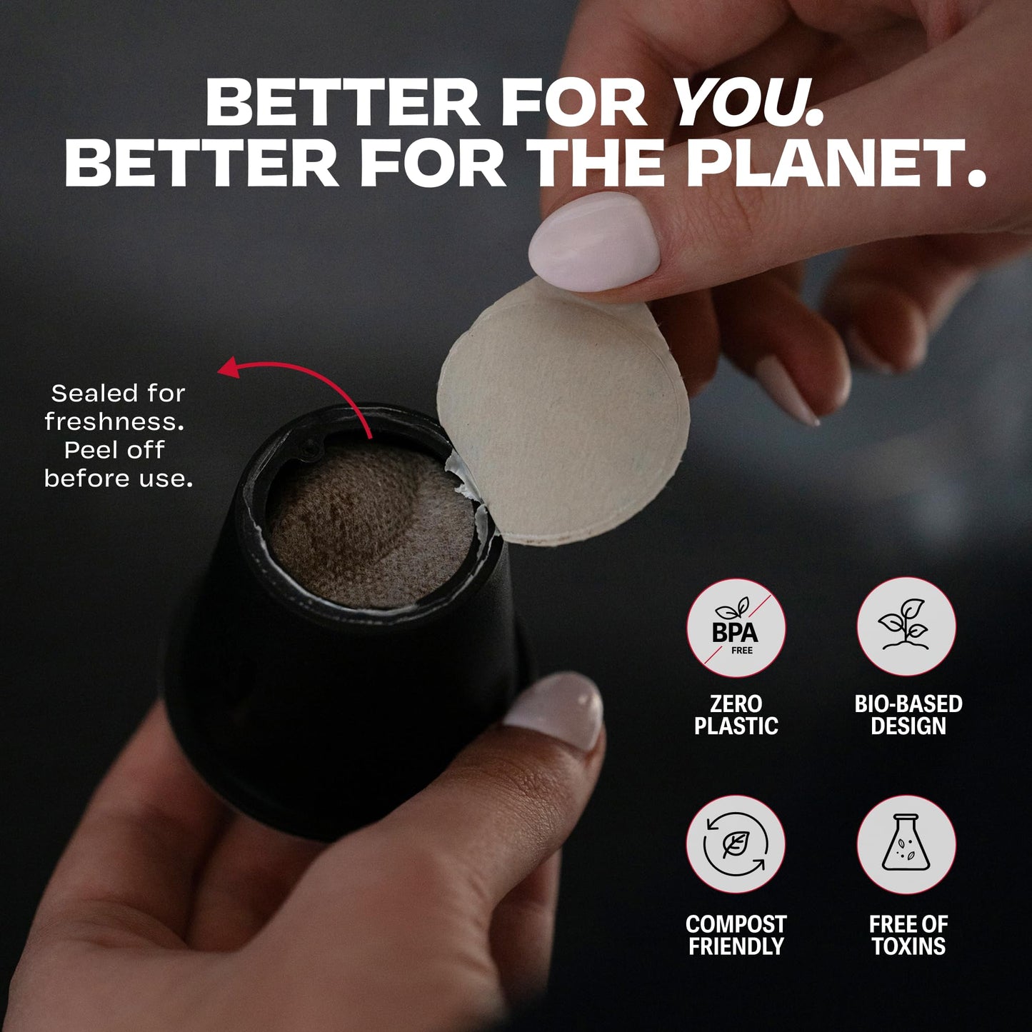 Danger Coffee by Dave Asprey  Remineralized  Mold Free & Lab Tested Compostable Pods | Dark Roast 12 Pods