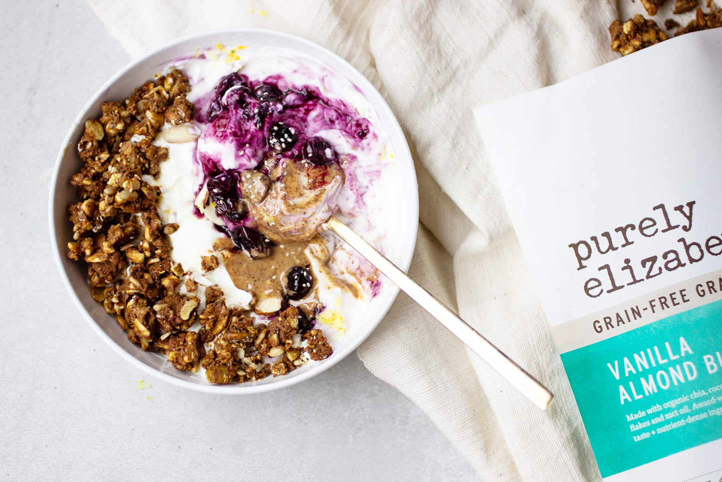 Purely Elizabeth, Vanilla Almond Butter, Keto Granola With Mct Oil, Grain-Free (6 Ct, 48Oz Bulk)