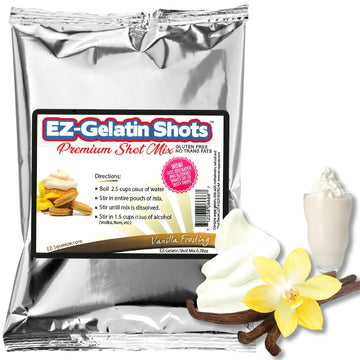 EZ-SQUEEZE Vanilla Frosting Jello Shot Mix - Gluten-Free Gelatin Powder - 6.78 oz Pack