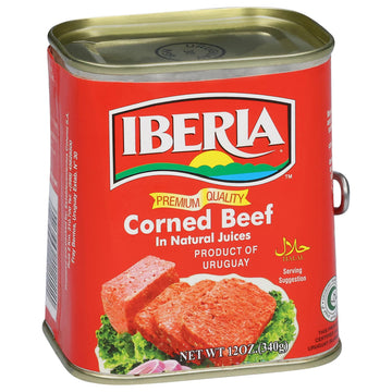 Iberia Corned Beef, Premium Quality with Natural Juices, 12 oz, Halal