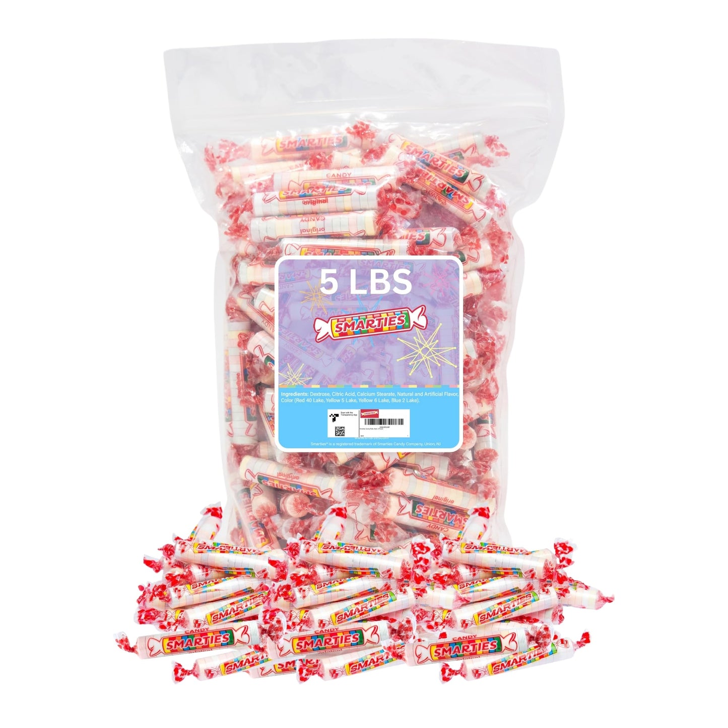 Smarties Candy Rolls Original Flavor Bulk Gluten Free & Vegan Delight Classic Sweetness From Family Owned Since 1949 | Peanut Fr