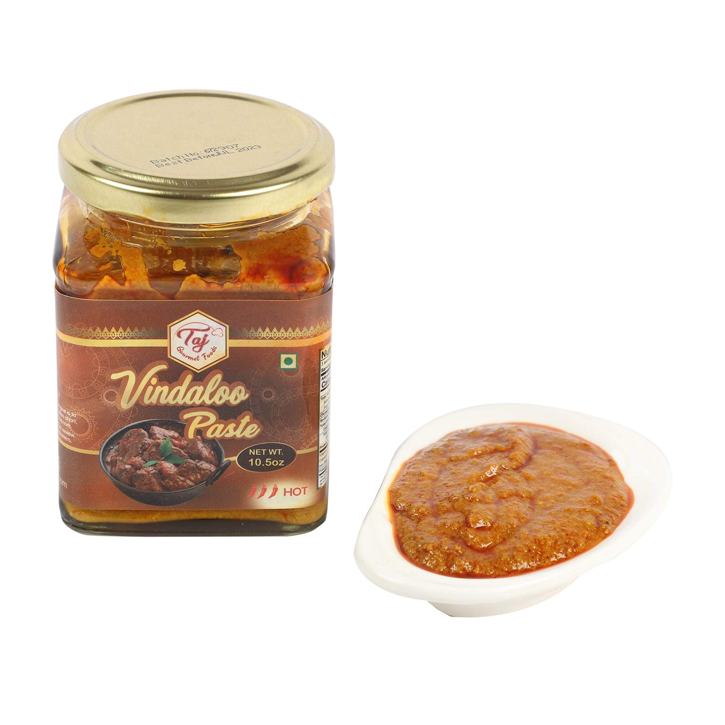 TAJ Vindaloo Curry Paste - Authentic Indian Flavor, 300g (10.5oz)