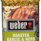 Weber Seasoning, Roasted Garlic and Herb, 7.75 Ounce