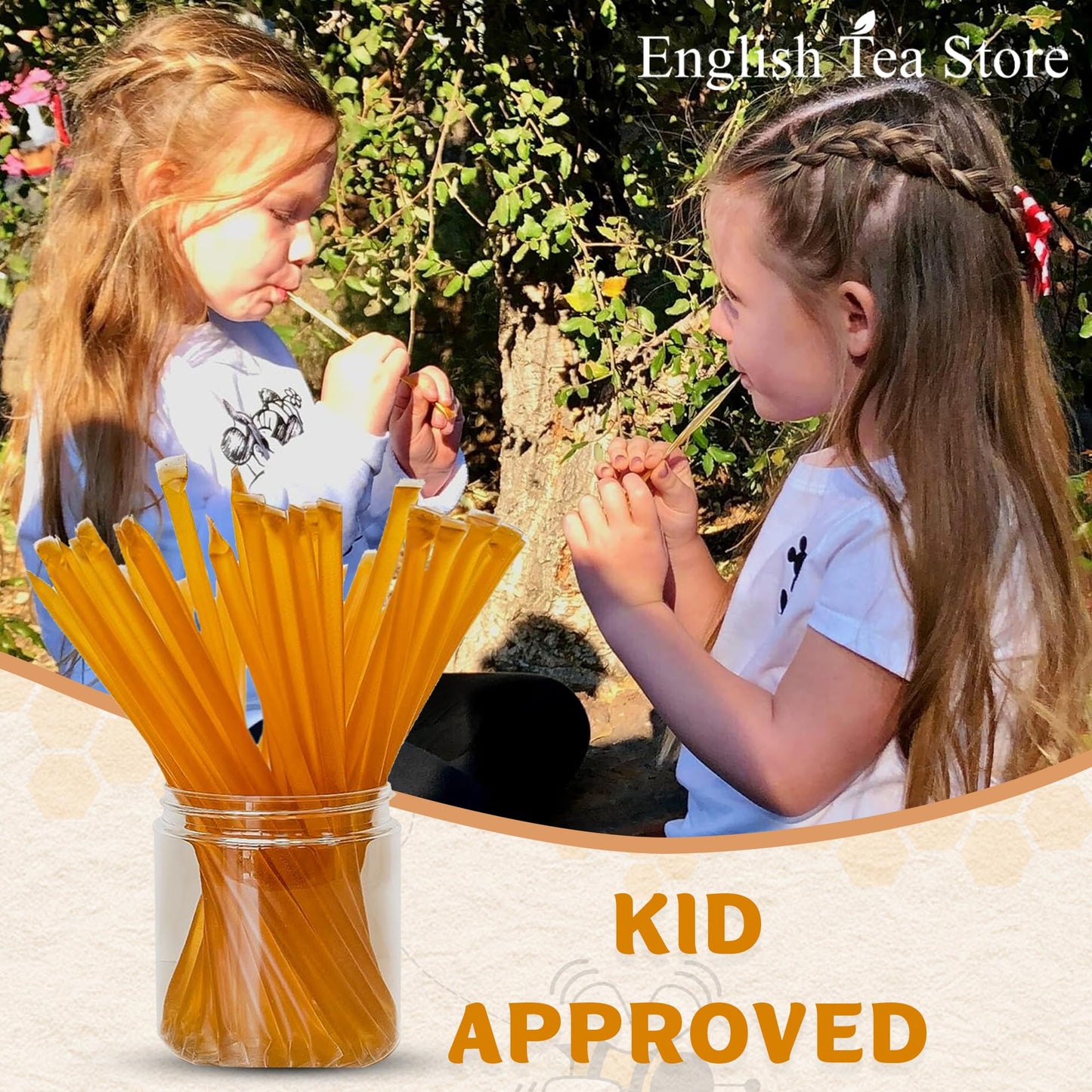 English Tea Store Honey Sticks, Clover Flavor, 20 Count Pack