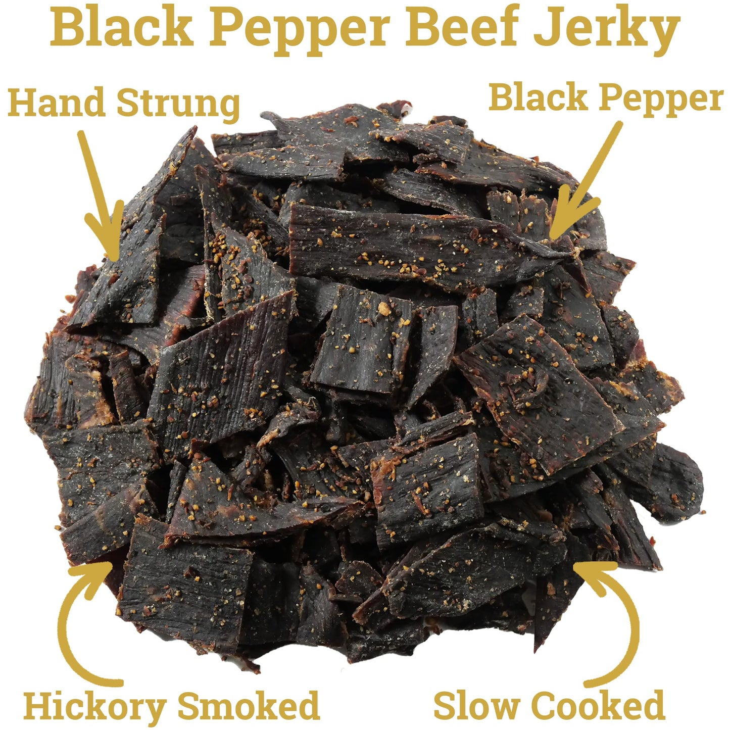 Lone Star Beef Jerky - Hickory Smoked - High Protein Snack - 1 Pound Resealable Bag