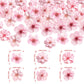 48 Pcs Edible Cherry Blossoms Cupcake Toppers Wafer Paper Flowers Cupcake Topper For Wedding Themed Party Baby Shower Kids Birth