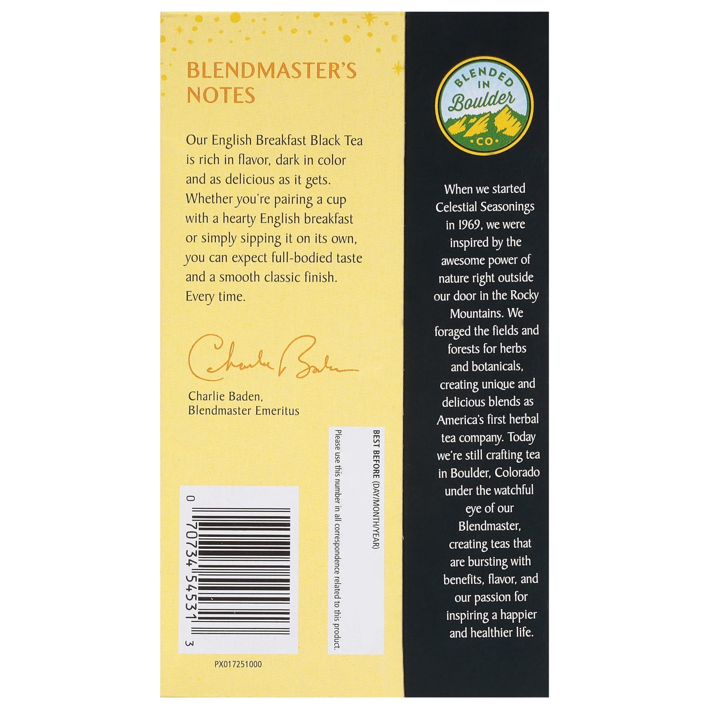 Celestial Seasonings Black Tea, English Breakfast, 20 Count (Pack Of 6) (Packaging May Vary)