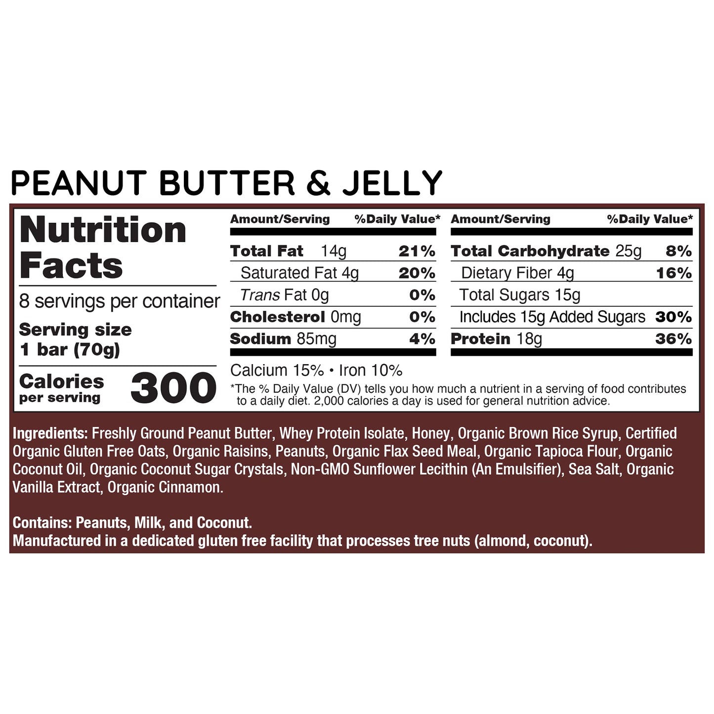 G2G Protein Bar, Peanut Butter & Jelly, Healthy Snack, Delicious Meal Replacement, Gluten-Free, Clean Ingredients, Refrigerated For Freshness, 32 Count (4 Packs Of 8)