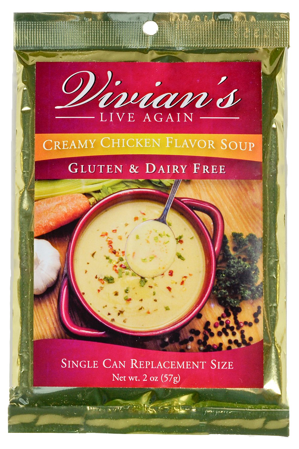 Gluten Free Cream Of Chicken Soup & Gravy Mix- Dairy Free, Shelf Stable, Powdered Mix By Vivian'S Live Again