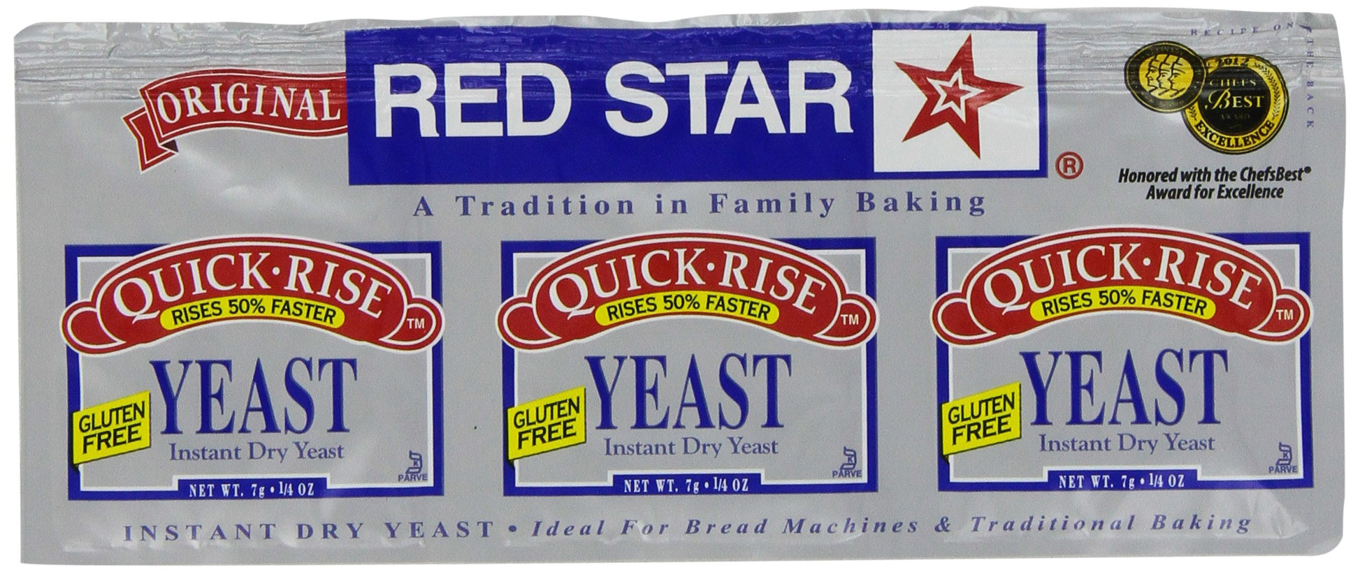Red Star Quick Rise Yeast, 3/4-Ounce (Pack Of 9)