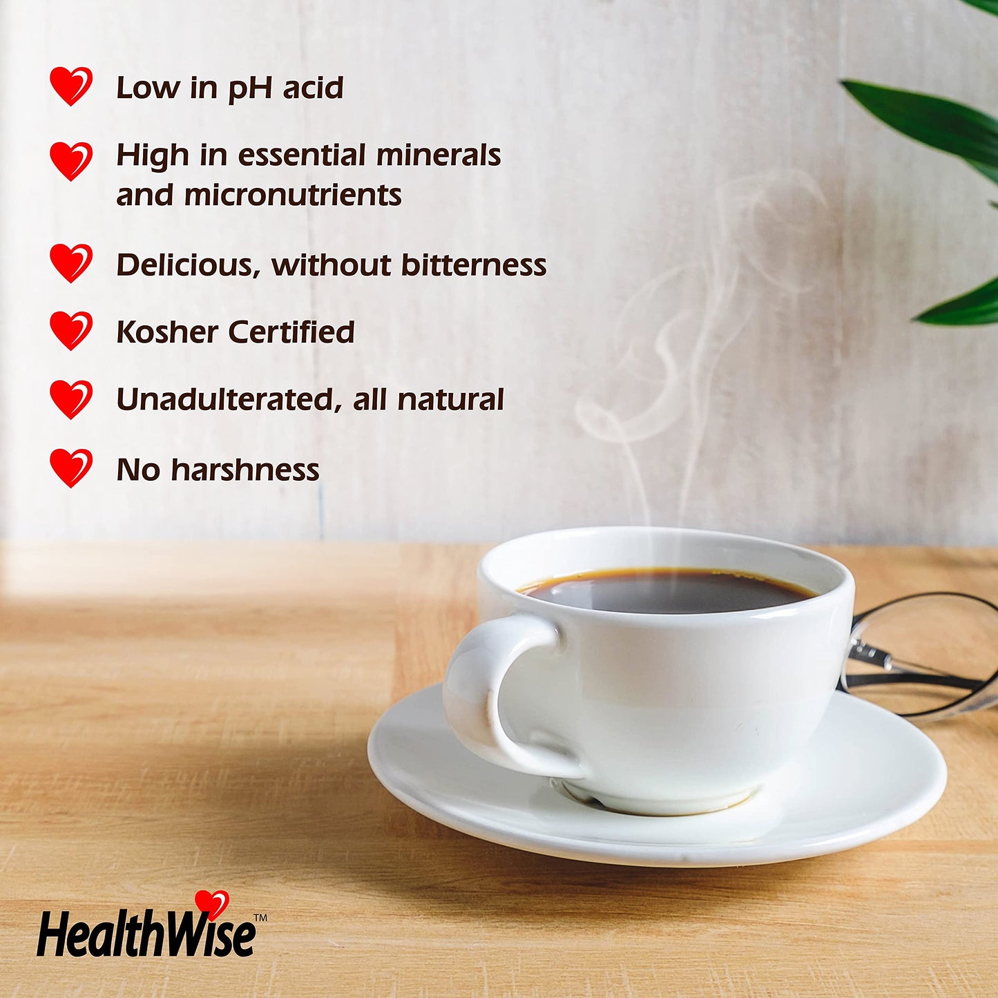 Healthwise Low Acid Coffee Ground Coffee, 100% Colombian - Medium Roast, Healthier Coffee For Sensitive Stomachs, 12-Ounce Cans (Pack Of 12)