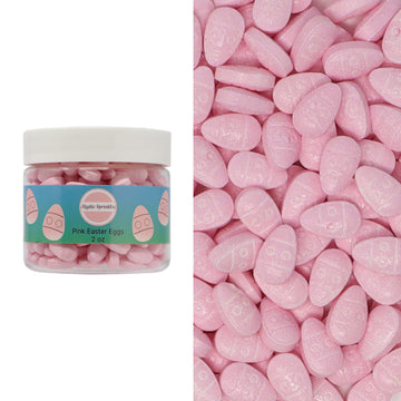 Mystic Sprinkles Easter Candy Shapes Sprinkles (Pink Easter Eggs, 2oz Jar)