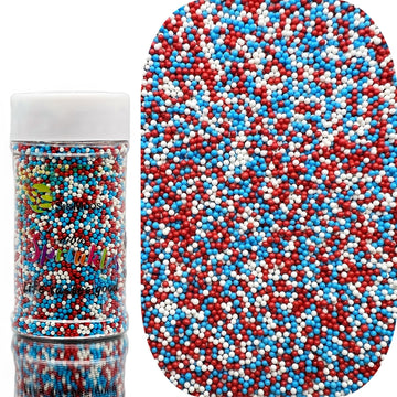 SE Si&Moos Red White and Blue Sprinkles for Cake Decorating Patriotic Sprinkles 4th of July Independence Day Cupcake Decorations