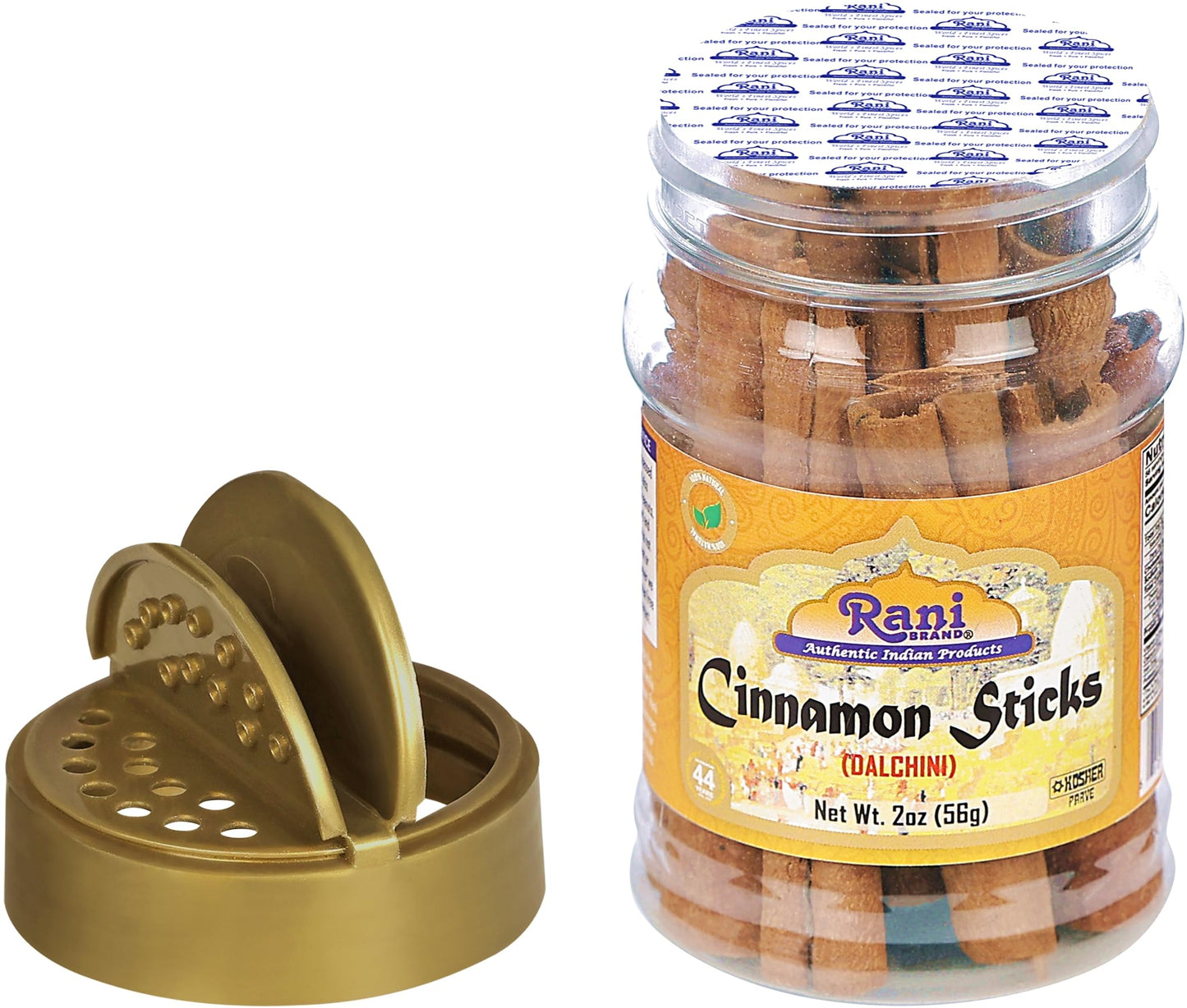 Rani Cinnamon Sticks 2Oz (56G) ~ 6-8 Sticks 3 Inches In Length Cassia Round, Pet Jar ~ All Natural | Vegan | No Colors | Gluten Friendly | Non-Gmo | Kosher