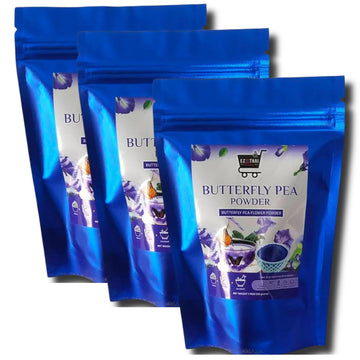 EZ THAI Pure Butterfly Pea Flower Powder 1.76oz | 100% Natural Blue Herbal Tea | Vibrant Color for Drinks & Food | Natural Food 